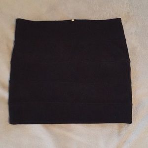 Black mini skirt